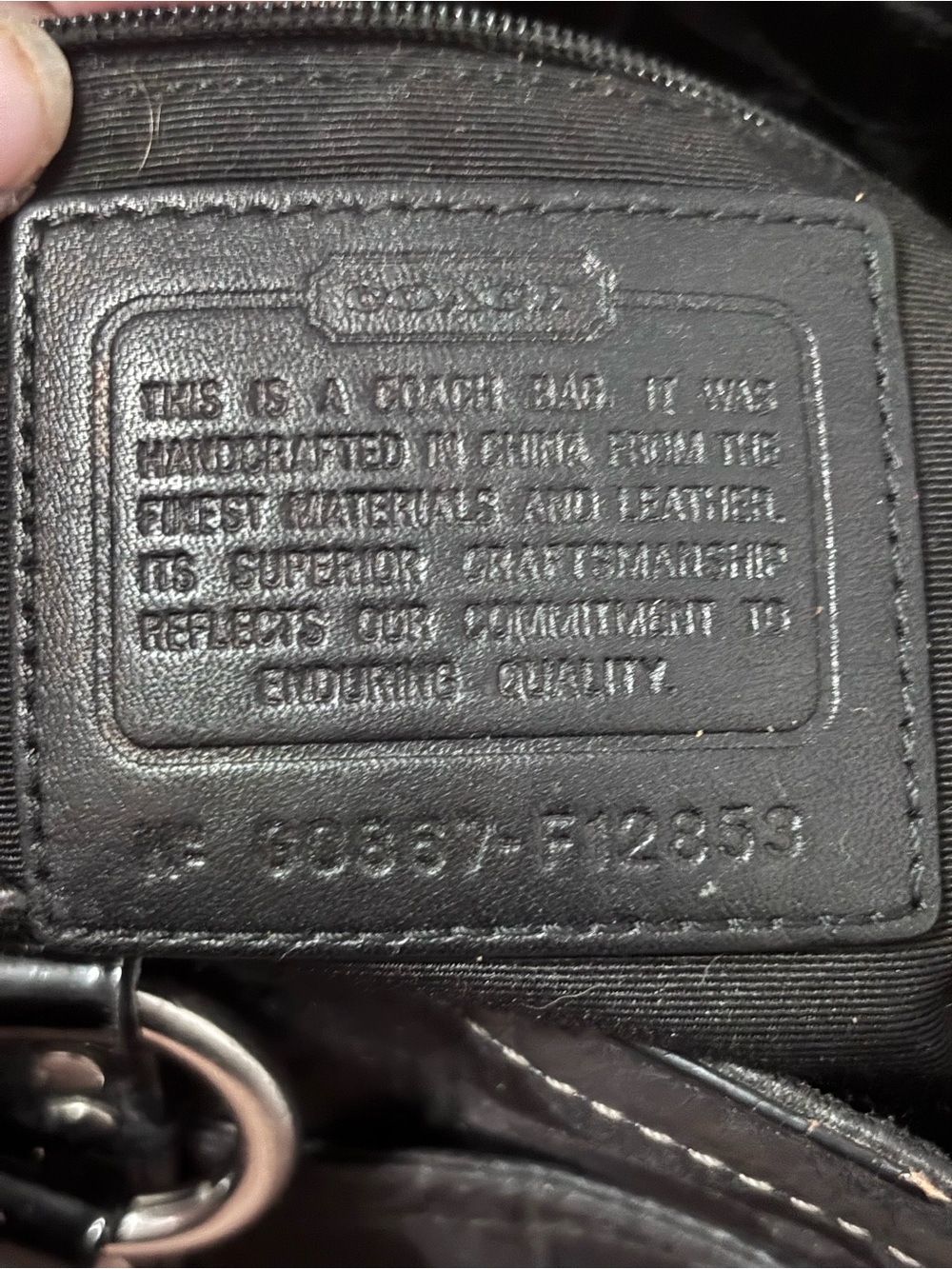Flawed Coach Black Monogram Studded Tote Bag - Possible project? - Picture 5 of 8